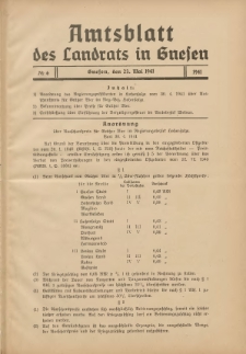 Amtsblatt des Landrats in Gnesen 1941.05.23 Nr6