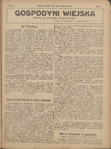 Gospodyni Wiejska: dodatek do „Poradnika Gospodarskiego” 1916.03.31 R.1 Nr1