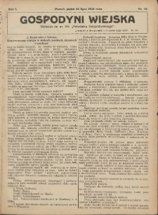 Gospodyni Wiejska: dodatek do nr.28. „Poradnika Gospodarskiego” 1916.07.14 R.1 Nr16