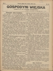 Gospodyni Wiejska: dodatek do nr.38 „Poradnika Gospodarskiego” 1916.09.22 R.1 Nr26
