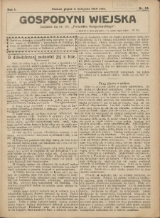 Gospodyni Wiejska: dodatek do nr.44. „Poradnika Gospodarskiego” 1916.11.03 R.1 Nr32