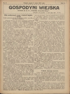 Gospodyni Wiejska: dodatek do nr.9. „Poradnika Gospodarskiego” 1917.03.02 R.2 Nr9