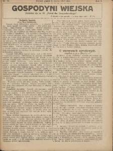 Gospodyni Wiejska: dodatek do nr.10. „Poradnika Gospodarskiego” 1917.03.09 R.2 Nr10