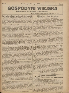 Gospodyni Wiejska: dodatek do nr.32. „Poradnika Gospodarskiego” 1917.08.10 R.2 Nr32