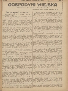 Gospodyni Wiejska: dodatek do nr.35. „Poradnika Gospodarskiego” 1917.08.31 R.2 Nr35