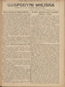 Gospodyni Wiejska: dodatek do nr.40. „Poradnika Gospodarskiego” 1917.10.05 R.2 Nr40