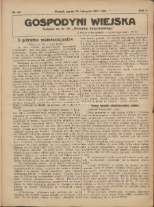 Gospodyni Wiejska: dodatek do nr.48. „Poradnika Gospodarskiego” 1917.11.30 R.2 Nr48
