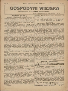 Gospodyni Wiejska: dodatek do nr.51. „Poradnika Gospodarskiego” 1917.12.21 R.2 Nr51