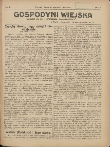 Gospodyni Wiejska: dodatek do nr.4. „Poradnika Gospodarskiego” 1918.01.25 R.3 Nr4