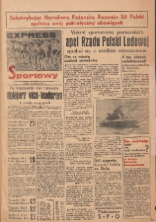 Express Sportowy: Bezpłatny dodatek "Expressu Poznańskiego" 1951.06.22