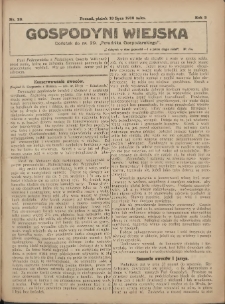 Gospodyni Wiejska: dodatek do nr.29. „Poradnika Gospodarskiego” 1918.07.19 R.3 Nr29