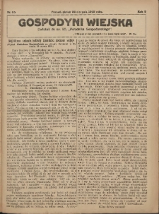 Gospodyni Wiejska: dodatek do nr.35. „Poradnika Gospodarskiego” 1918.08.30 R.3 Nr35