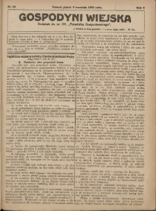 Gospodyni Wiejska: dodatek do nr.36. „Poradnika Gospodarskiego” 1918.09.06 R.3 Nr36