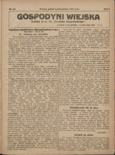 Gospodyni Wiejska: dodatek do nr.40. „Poradnika Gospodarskiego” 1918.10.04 R.3 Nr40