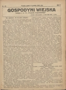 Gospodyni Wiejska: dodatek do nr.50. „Poradnika Gospodarskiego” 1918.12.13 R.3 Nr50