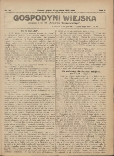 Gospodyni Wiejska: dodatek do nr.51. „Poradnika Gospodarskiego” 1918.12.20 R.3 Nr51