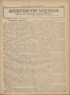 Gospodyni Wiejska: dodatek do „Poradnika Gospodarskiego” 1919.01.17 R.4 Nr3