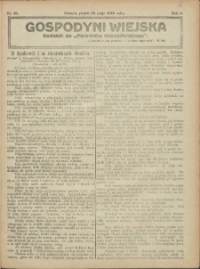 Gospodyni Wiejska: dodatek do „Poradnika Gospodarskiego” 1919.05.23 R.4 Nr21