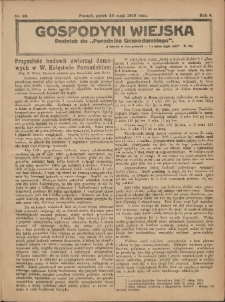 Gospodyni Wiejska: dodatek do „Poradnika Gospodarskiego” 1919.05.30 R.4 Nr22