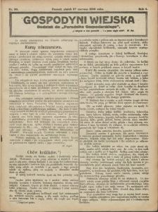 Gospodyni Wiejska: dodatek do „Poradnika Gospodarskiego” 1919.06.27 R.4 Nr26