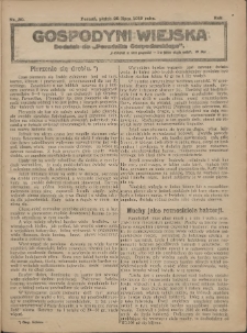 Gospodyni Wiejska: dodatek do „Poradnika Gospodarskiego” 1919.07.25 R.4 Nr30