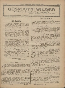 Gospodyni Wiejska: dodatek do „Poradnika Gospodarskiego” 1919.08.29 R.4 Nr35