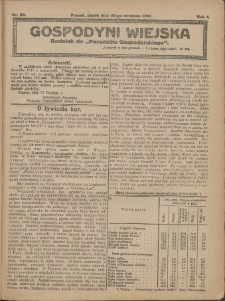 Gospodyni Wiejska: dodatek do „Poradnika Gospodarskiego” 1919.09.26 R.4 Nr39