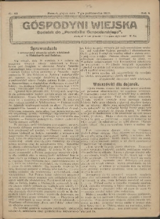 Gospodyni Wiejska: dodatek do „Poradnika Gospodarskiego” 1919.10.17 R.4 Nr42