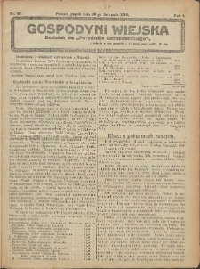 Gospodyni Wiejska: dodatek do „Poradnika Gospodarskiego” 1919.11.28 R.4 Nr48