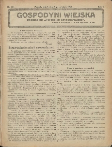 Gospodyni Wiejska: dodatek do „Poradnika Gospodarskiego” 1919.12.05 R.4 Nr49