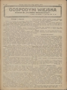 Gospodyni Wiejska: dodatek do „Poradnika Gospodarskiego” 1919.12.12 R.4 Nr50