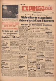 Express Poznański 1951.04.30 Nr118 zawiera Dodatek Sportowy