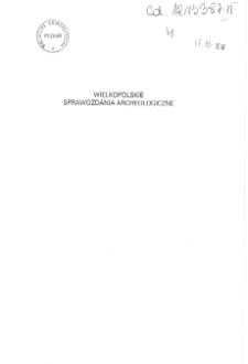 Wielkopolskie Sprawozdania Archeologiczne 2007 T.8