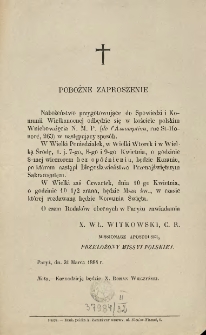 [Zaproszenie Inc.:] " Nabożeństwo przygotowujące do Spowiedzi i Komunii Wielkanocnej ..."