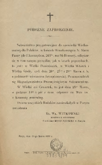 [Zaproszenie Inc.:] " Nabożeństwo przygotowujące do spowiedzi Wielkanocnej dla Polak&oacute;w ..."