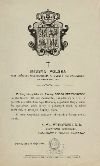 [Zaproszenie Inc.:] " Pielgrzymka polska do Kaplicy Serca Jezusowego ..."