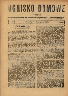 Ognisko Domowe: bezpłatny dodatek do "Głosu Leszczyńskiego" 1927.12.11 R.3 Nr50