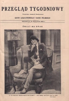 Przegląd Tygodniowy: bezpłatny dodatek ilustrowany Głosu Leszczyńskiego i Głosu Polskiego 1928.01.29