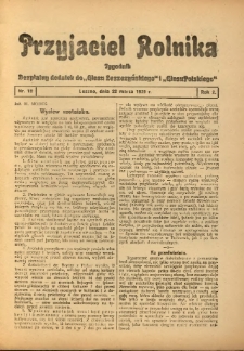 Przyjaciel Rolnika: bezpłatny dodatek do Głosu Leszczyńskiego i Głosu Polskiego 1929.03.22 R.2 Nr12