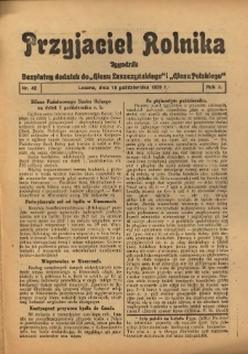 Przyjaciel Rolnika: bezpłatny dodatek do Głosu Leszczyńskiego i Głosu Polskiego 1929.10.18 R.2 Nr42