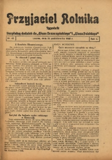 Przyjaciel Rolnika: bezpłatny dodatek do Głosu Leszczyńskiego i Głosu Polskiego 1929.10.25 R.2 Nr43