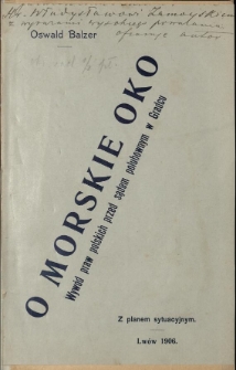 O Morskie Oko : wyw&oacute;d praw polskich przed sądem polubownym w Gradcu
