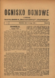 Ognisko Domowe: bezpłatny dodatek do "Głosu Leszczyńskiego" 1928.02.26 R.4 Nr9