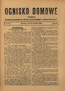 Ognisko Domowe: bezpłatny dodatek do "Głosu Leszczyńskiego" 1928.04.22 R.4 Nr17