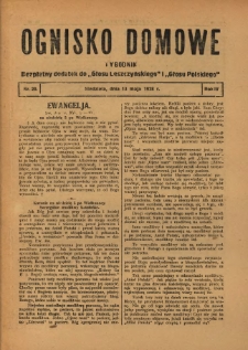Ognisko Domowe: bezpłatny dodatek do "Głosu Leszczyńskiego" 1928.05.13 R.4 Nr20