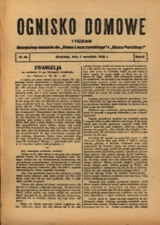 Ognisko Domowe: bezpłatny dodatek do "Głosu Leszczyńskiego" 1928.09.02 R.4 Nr36