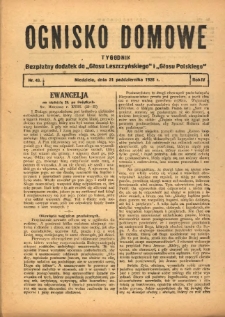 Ognisko Domowe: bezpłatny dodatek do "Głosu Leszczyńskiego" 1928.10.21 R.4 Nr43