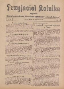 Przyjaciel Rolnika: bezpłatny dodatek do Głosu Leszczyńskiego i Głosu Polskiego 1930.01.19 R.3 Nr3