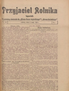 Przyjaciel Rolnika: bezpłatny dodatek do Głosu Leszczyńskiego i Głosu Polskiego 1930.05.09 R.3 Nr19