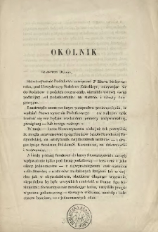 Okolnik [Zawiadomienie Inc.:] " Szanowni Bracia, Stowarzyszenie Podatkowe zawiązane..."